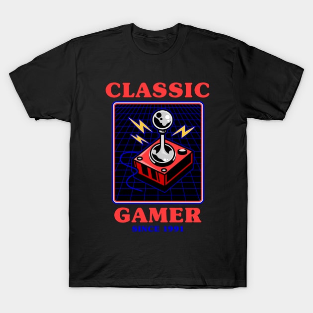 Classic Gamer T-Shirt by Darth Noob